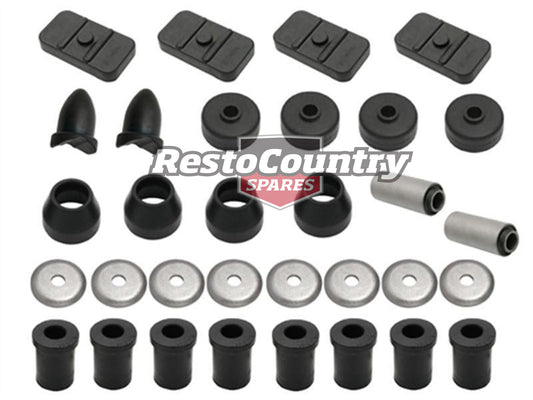 Holden Rear Suspension Rubber Bush Kit Pad +Bump +Shackle HK Sedan Wagon Monaro - BKR1013