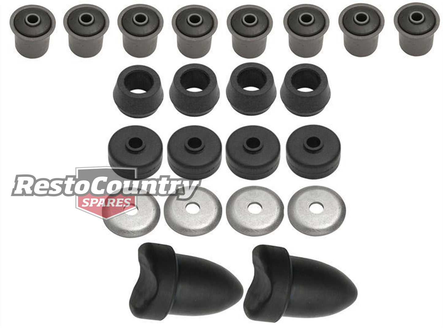 Holden Rear Suspension Rubber Bush Kit Control + Long Bump + Sway LC Torana - BKR1018