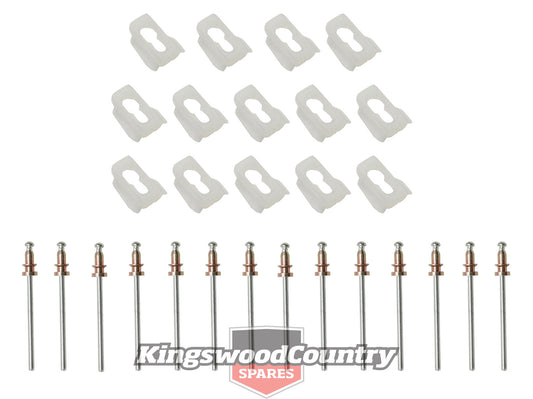 Holden Clips Lower Door Moulding Kit HK HT HG MONARO screw rivet chrome trim - BMC1006