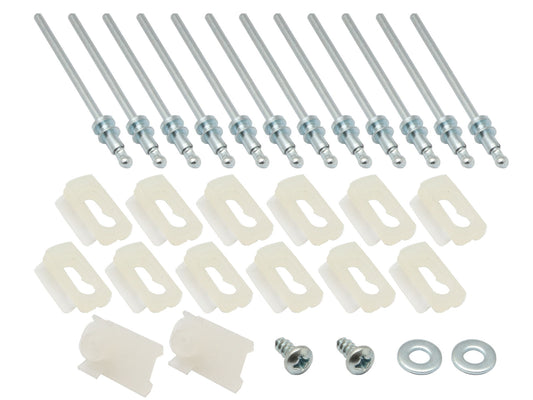 Holden Door Belt Moulding Clips Kit FRONT Sedan HQ rivet chrome mould - BMC1010