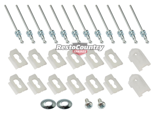 Holden Torana Rear Door Belt Moulding Clip Set LC LJ chrome trim - BMC1015A