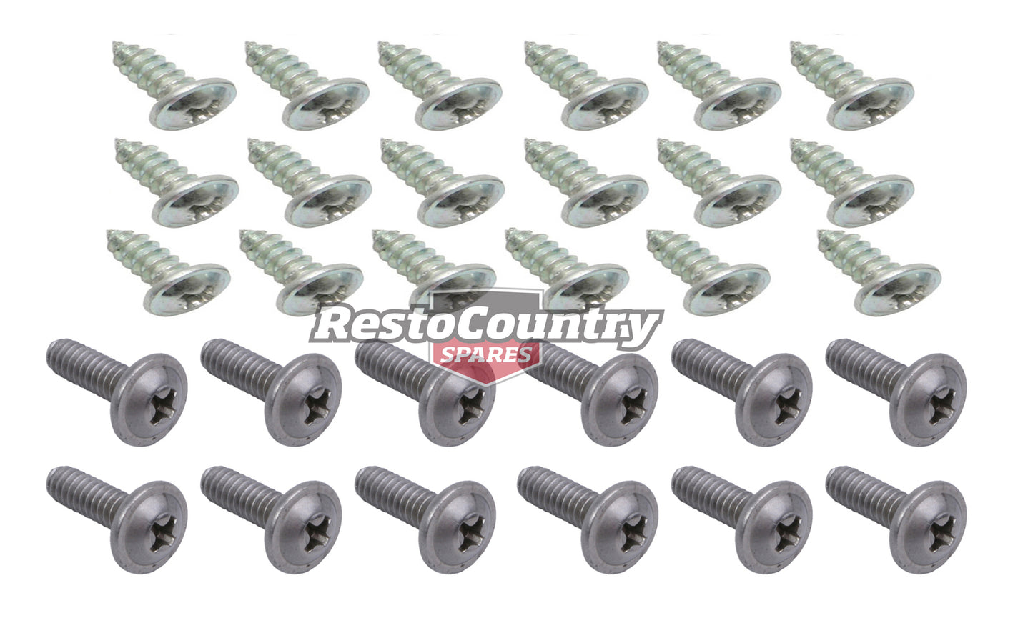 Holden Wheel Arch Moulding Skirt Screw Fitting Kit Front +Rear HQ HJ HX HZ mould - BMC1025
