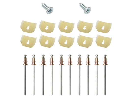 Holden Lower Quarter Panel Moulding Clip Set + Rivets HG Sedan chrome trim 1/4 - BMC1029