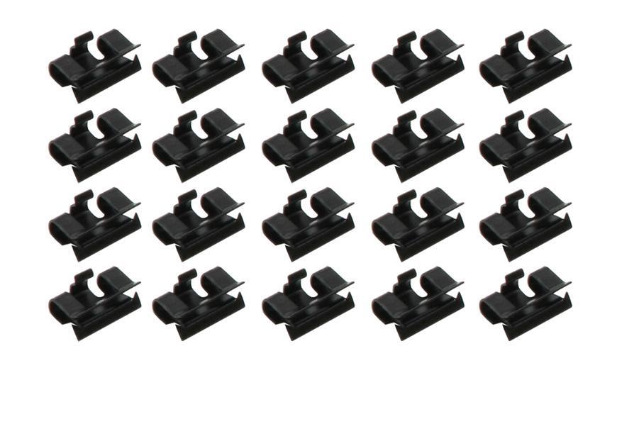 Holden Commodore Chrome Bumper Bar Strip + Moulding Clip Set x20 VL Calais - BMC1051