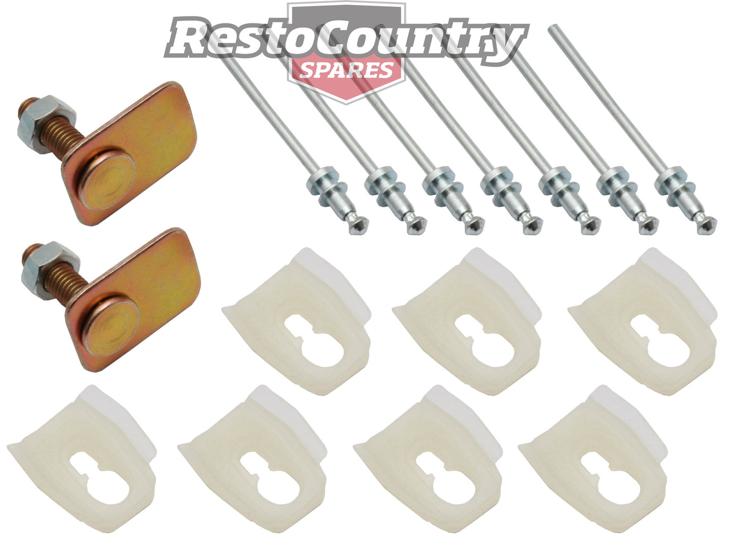 Holden HT Monaro/Kingswood Sedan Boot Lid Moulding Trim Clips Kit chrome mould - BMC1311