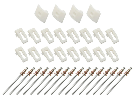 Ford Door Waist Chrome Moulding Clips Set XW XY Falcon mould trim - BMC2006