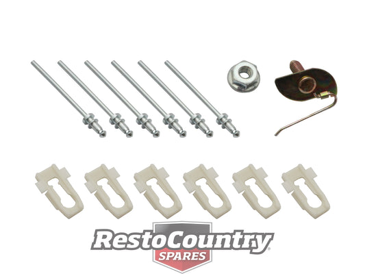 Ford Moulding Trim Clip Kit TOP OF DOOR XA XB XC COUPE mould chrome cpe - BMC2017