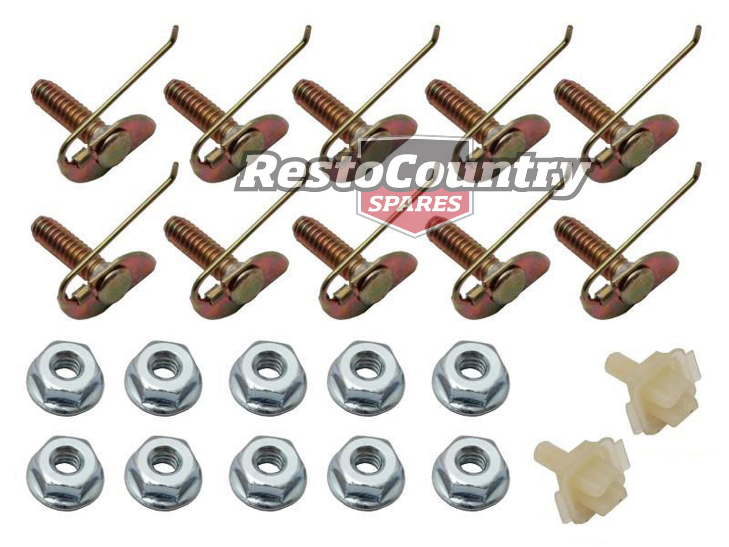 Ford Bonnet + Eyebrow Moulding Trim Retainer Clip Set XA mould hood fitting - BMC2029