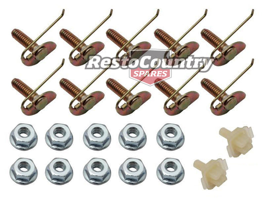 Ford Bonnet + Eyebrow Moulding Trim Retainer Clip Set XA mould hood fitting - BMC2029