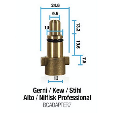 BOWDEN'S OWN Gerni Kew Stihl Nilfisk Pressure Washer Snow Cannon Adapter