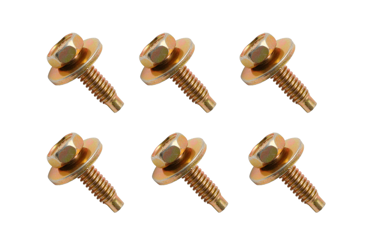 "Yellow Zinc Bolts x6 1/4" - 20 X 7/8" Sems Dog Point May Suit HQ HJ HX HZ WB - BP0001"