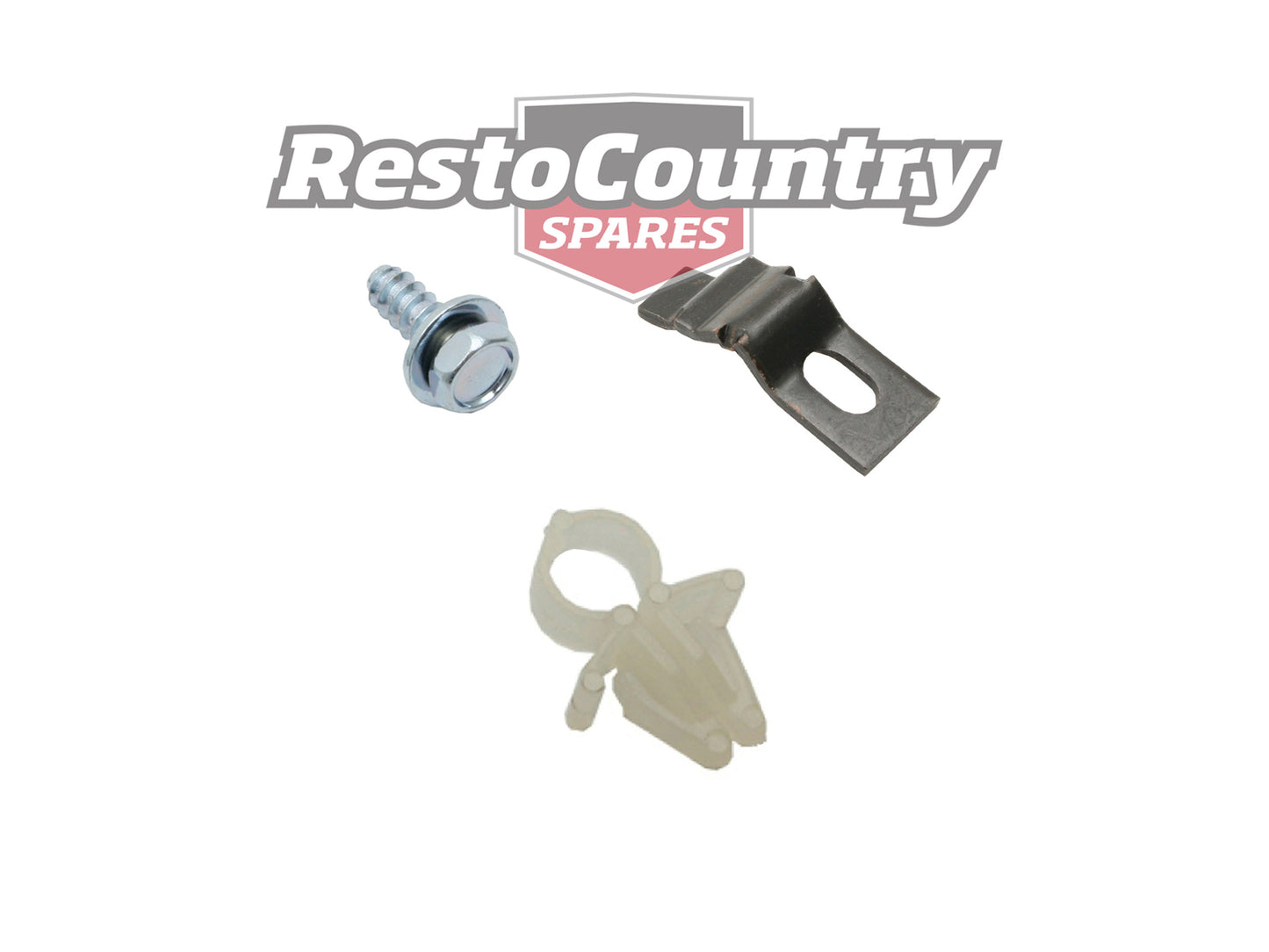 Holden Commodore Bonnet Cable Stay Retaining Kit VK VL clip screw fit - BR1005