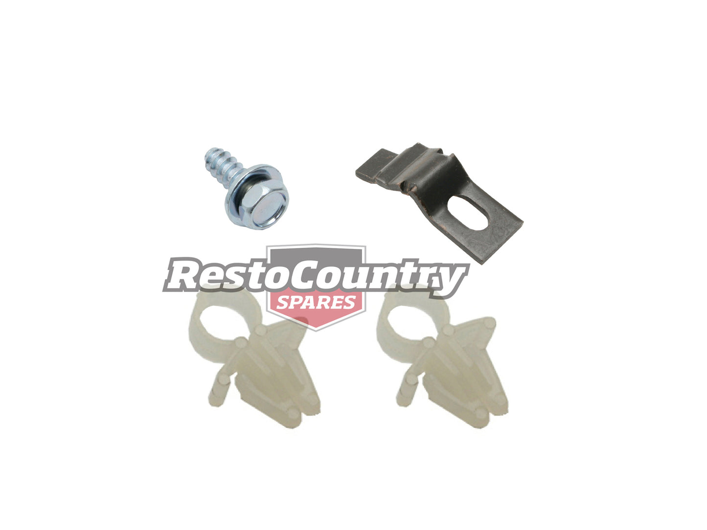 Holden Commodore Bonnet Cable + Stay Retaining Kit VN VP VR VS clip screw fit - BR1006