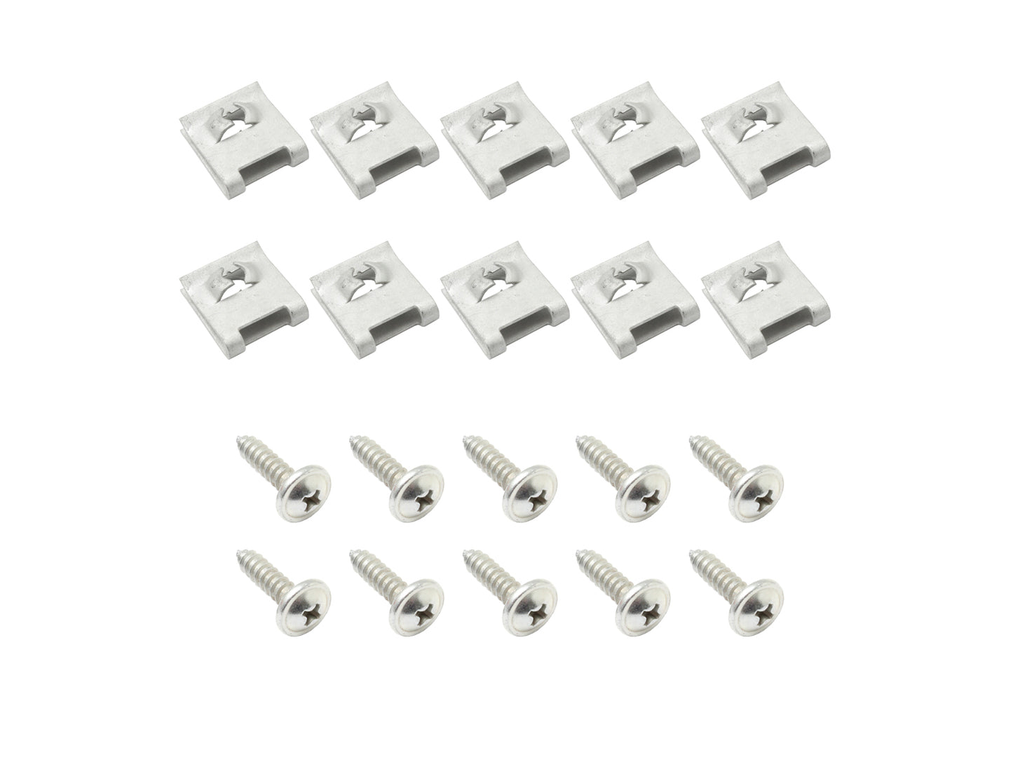 "Universal Screw Pan HD Kit x10 10G - 16 X 3/4" With U Nuts - BS0006"