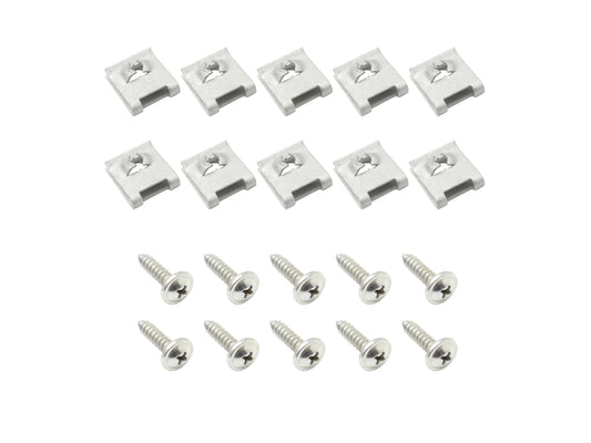 "Universal Screw Pan HD Kit x10 10G - 16 X 3/4" With U Nuts - BS0006"