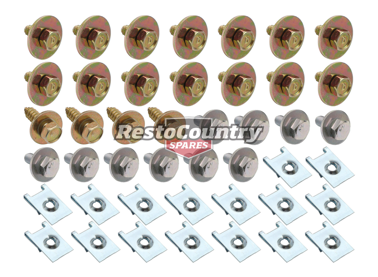 Holden Commodore Fender Mounting Bolt Kit VN VG w/o Bonnet Struts - CBM1016