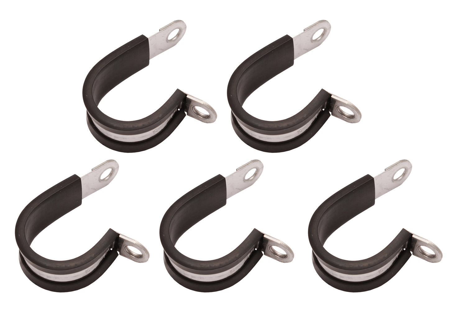 Stainless Steel Cushion Clamp Set x5 25mm x 15mm hose ring worm Resto Country - CC1025