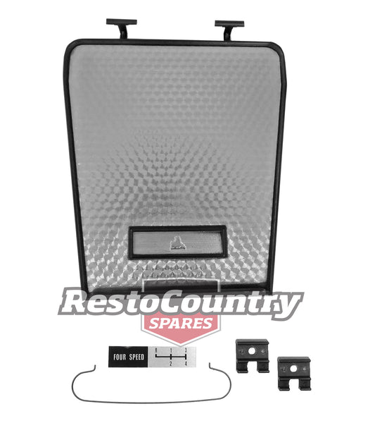 Holden HQ GTS Front Console Lid Silver / Chrome Fish Scale 4Spd centre fishscale - CL1000