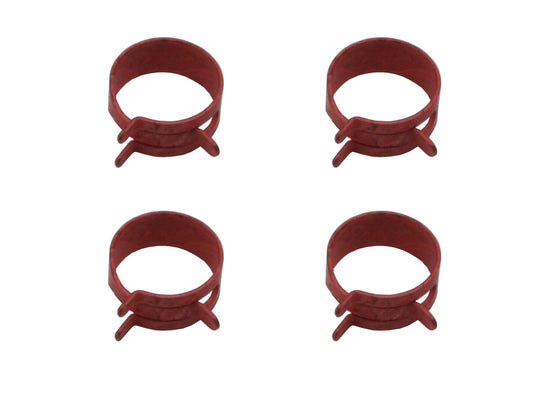 "Universal Steel Spring Hose Clamp Kit x4 RED 11/16" rubber  line - CS0012"