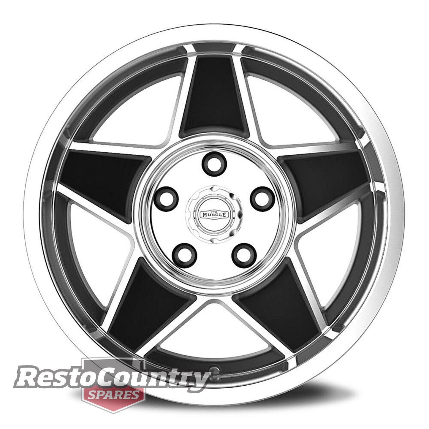 CTM Muscle GLOBE Wheel x1 15x7 5/114.3 BLACK Ford XT XW XY XA XB XC XD XE XF mag