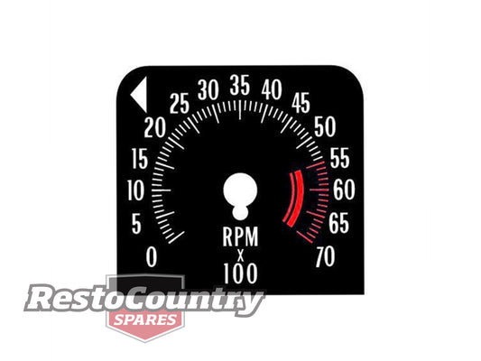 Holden Tacho Gauge Decal HQ 0-7000 RPM dash cluster revs tachometer - D1003