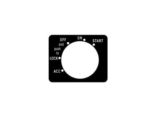 Ford Ignition Switch Decal Acc/ Lock/Off/ On/ Start XA XB ZF ZG sticker - D2001