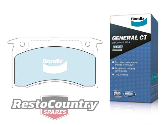 Bendix General CT Front Disc Brake Pads Holden HX HZ (PBR Alloy) pad rotor