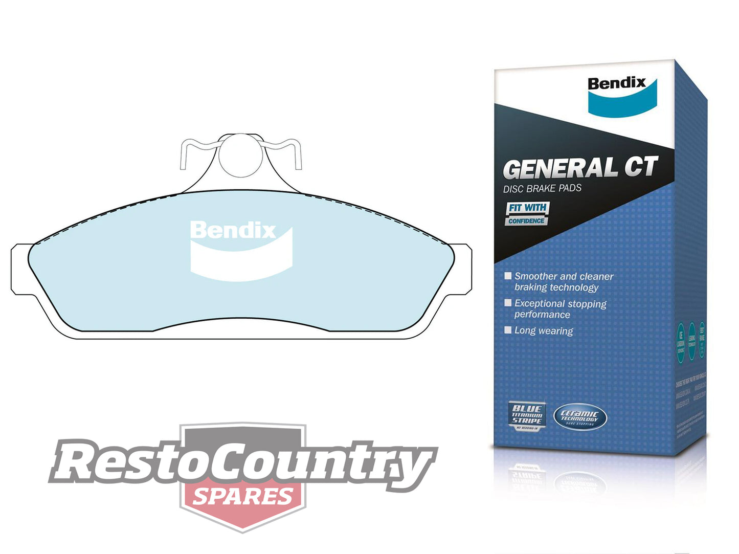 Bendix General CT Front Disc Brake Pads Holden Commodore VB - VS