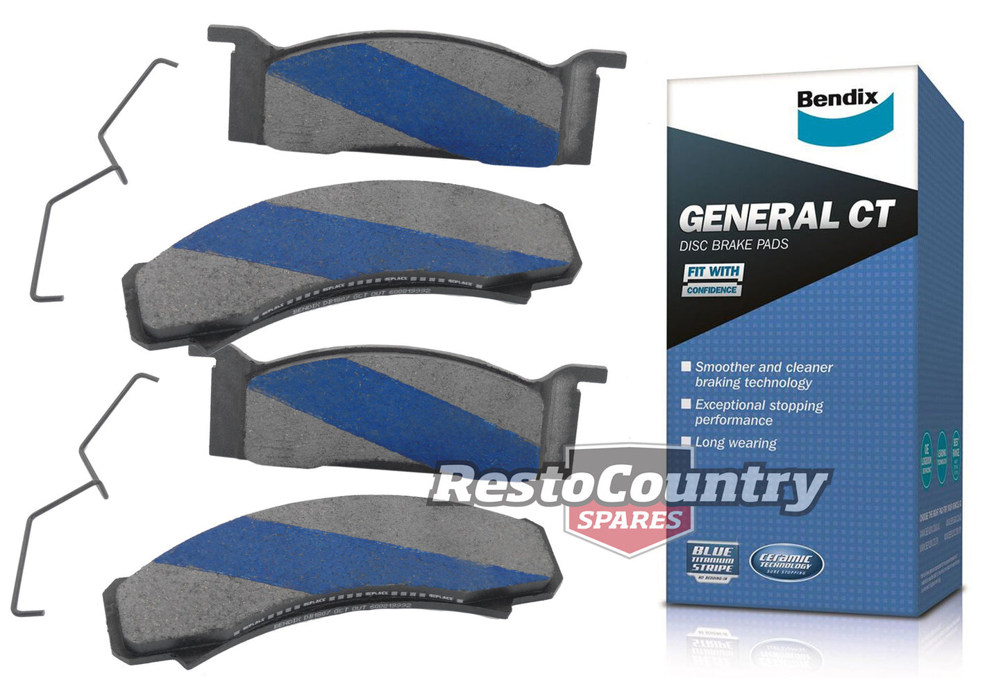 Bendix General CT Front Disc Brake Pads Ford XW XY XA XB XC PBR Alloy Calipers