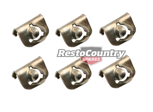 Holden Door Belt Clip Set x6 48 FX FJ FE FC FB EK weather strip seal rubber - DBC1001