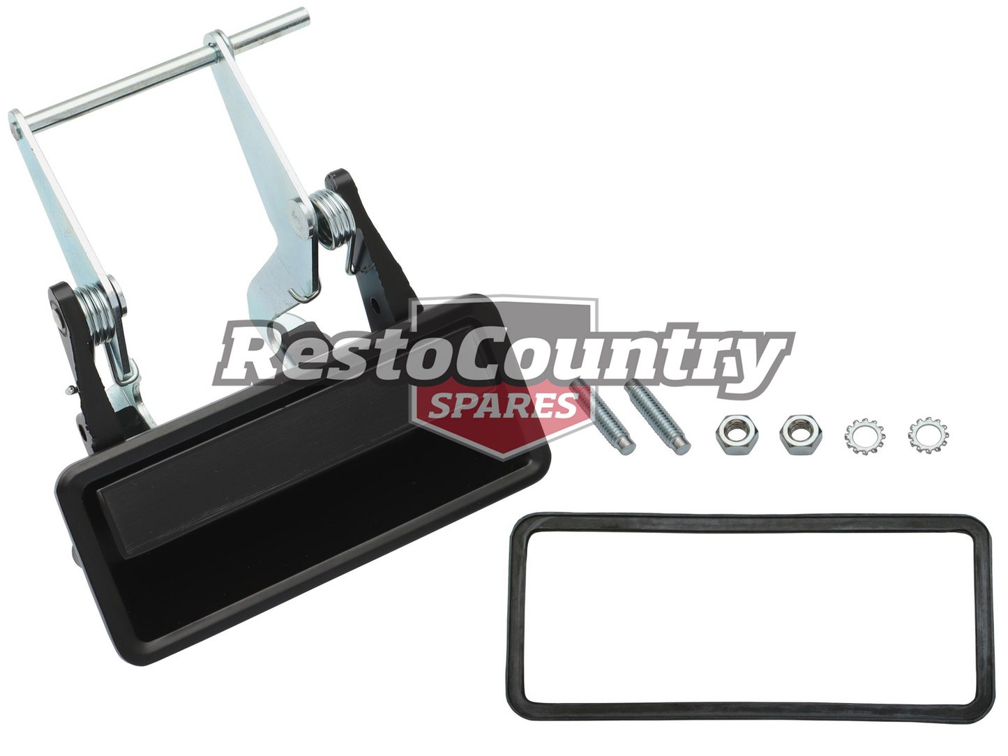 Ford Door Handle+Gasket+Fitting Kit LEFT Rear Outer LHR Black XB XC ZF ZG ZH - DH2034