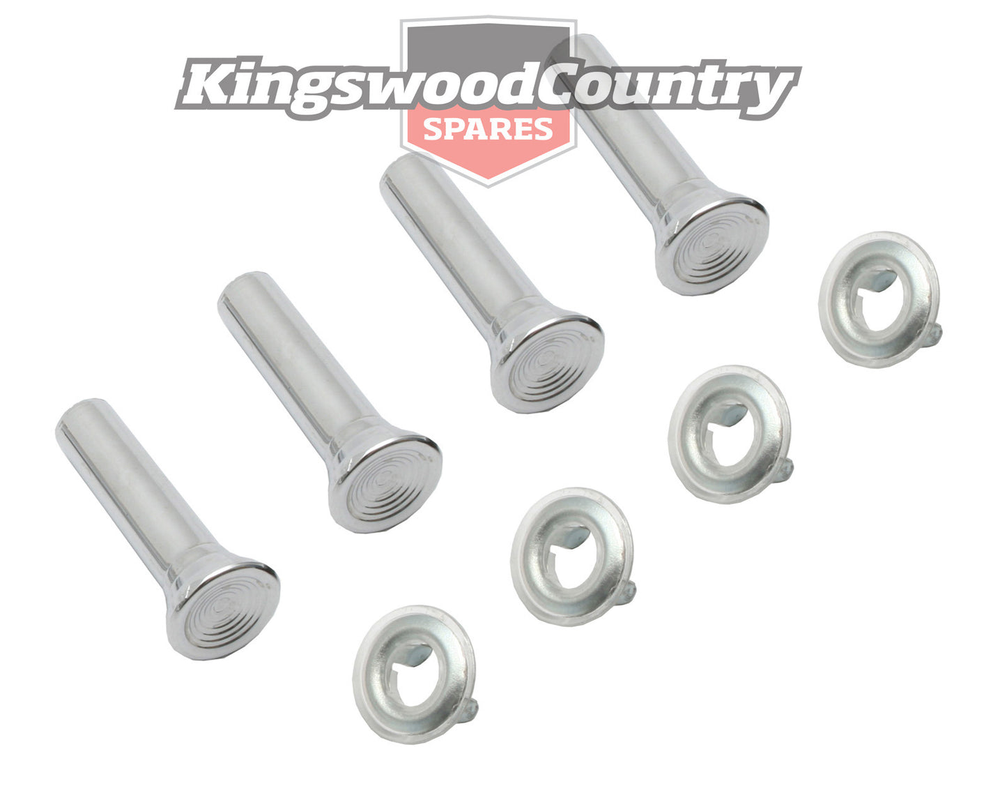 Holden CHROME Door Lock Knob +Ferrule HK HT HG HQ HJ HX HZ WB LC LJ LH LX UC x4 - DLK2