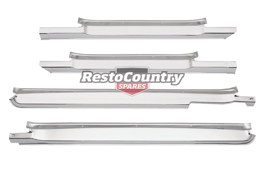 Holden Scuff Plate /Panel Sill Set CHROME HQ HJ HX HZ (4 Door) - DSP1027
