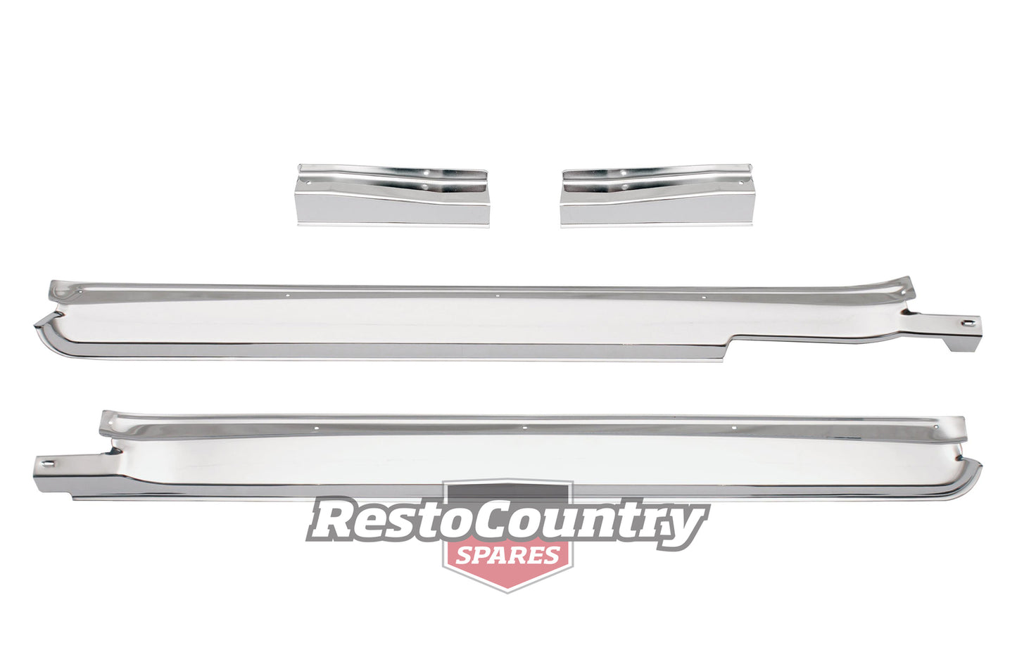 Holden Scuff Plate / Panel Sill CHROME Pair HQ HJ HX HZ WB Ute Van Ton Tonner - DSP1028