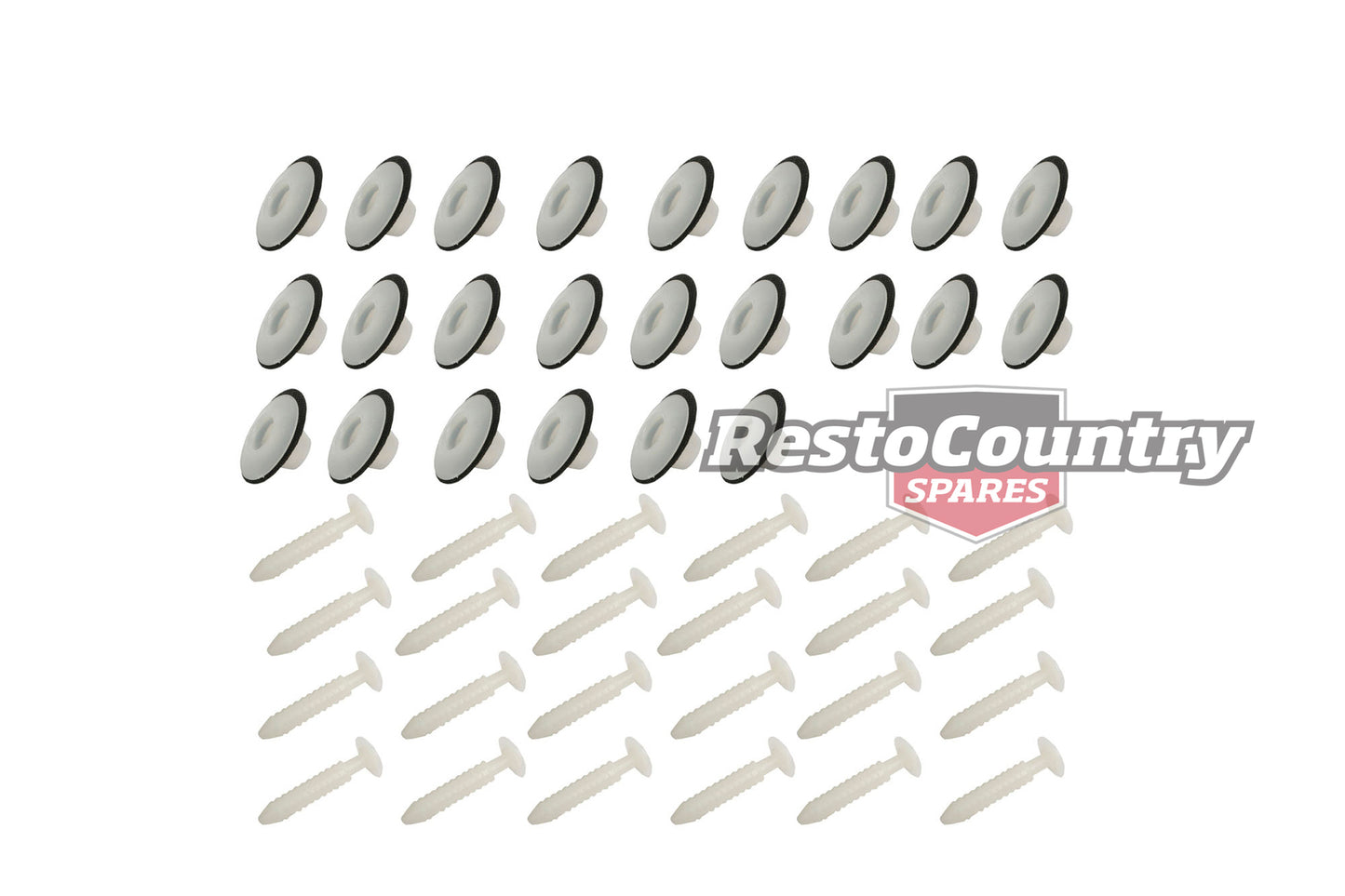 Holden Commodore Door Trim Clip + Socket Set x24 (long) VN VG VQ VP VR VS interior - DTC1003