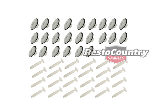 Holden Commodore Door Trim Clip + Socket Set x24 (long) VN VG VQ VP VR VS interior - DTC1003