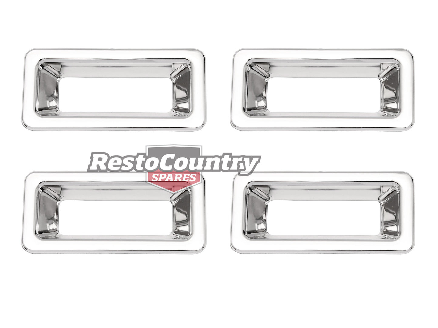 Holden Commodore Door Lock Slide Surround TRIMS VB VC VH VK VL Chrome x4 plastic - ELS1001