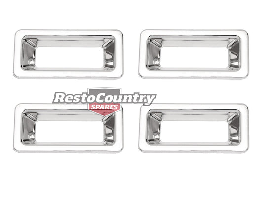 Holden Commodore Door Lock Slide Surround TRIMS VB VC VH VK VL Chrome x4 plastic - ELS1001