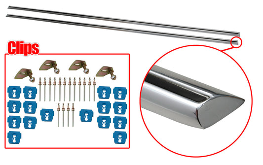 Ford Sill Moulding Trim + Fitting Kit x2 XW XY GT Falcon chrome mould - F2031