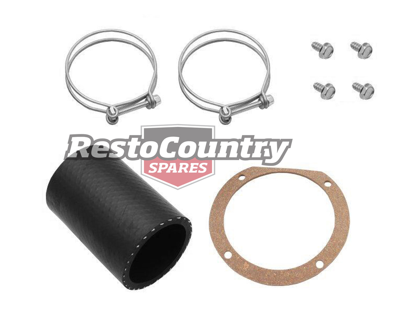 Ford Fuel Filler Neck Joiner Rubber + Clamps + Gasket + Screws XA XB XC Sedan - F2105