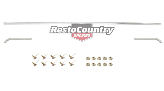 Ford Bonnet Moulding + Clip Set x3 XA mould trim chrome hood eyebrow - F2175