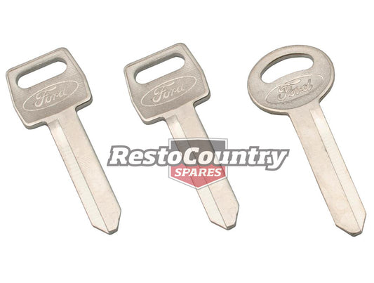 Ford Key Blank Set x3 'FORD' Falcon XR XT XW XY XA XB XC XD XF Fairlane ZA - ZL - F2184