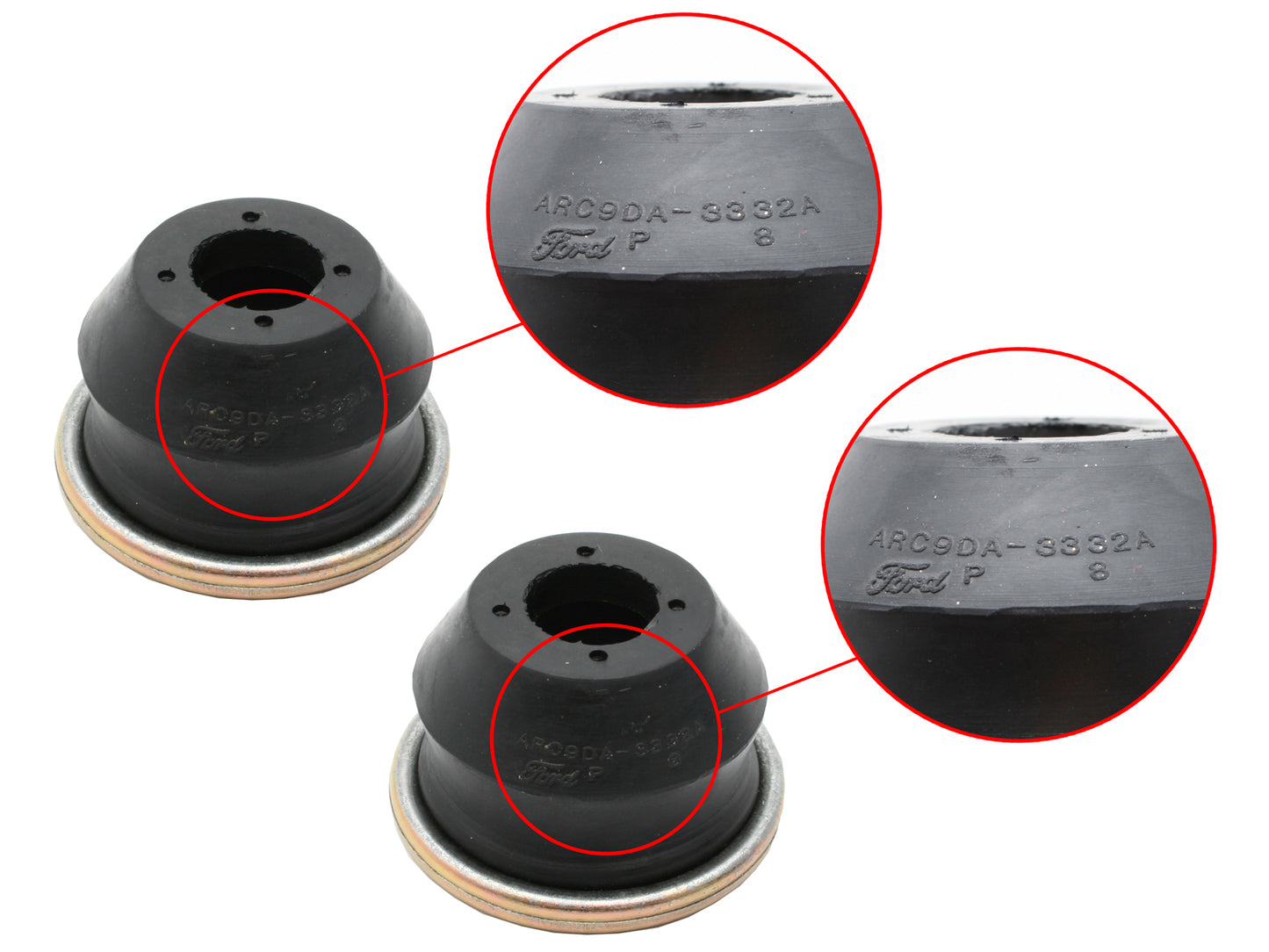Ford Tie Rod End Rubber Dust Boot Set x2 11/69 XW XY XA XB XC ZC ZD ZF ZG ZH - F2255