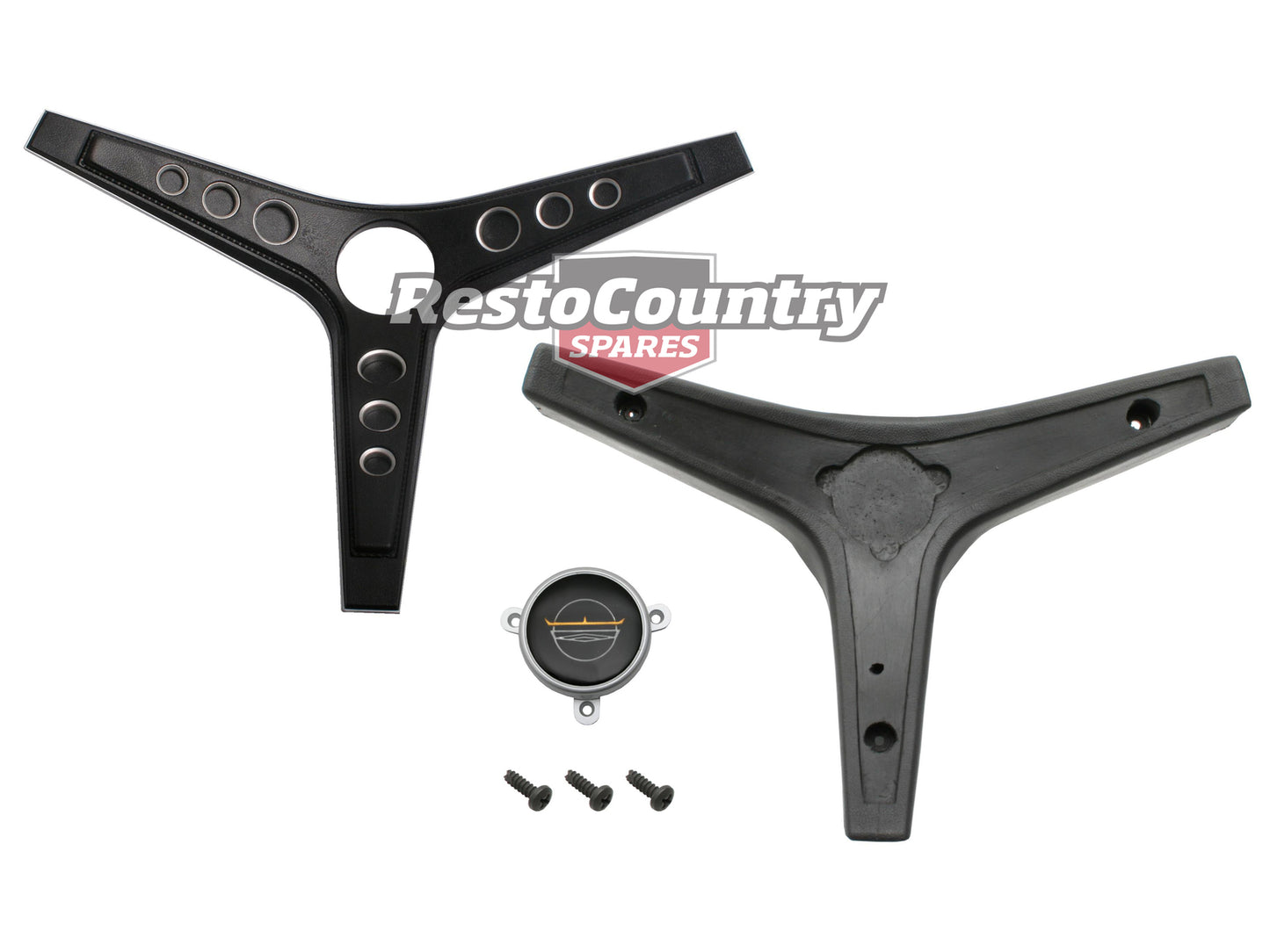 Ford Steering Wheel Centre Assembly XW XY GT + Badge + Screws horn pad - F2282