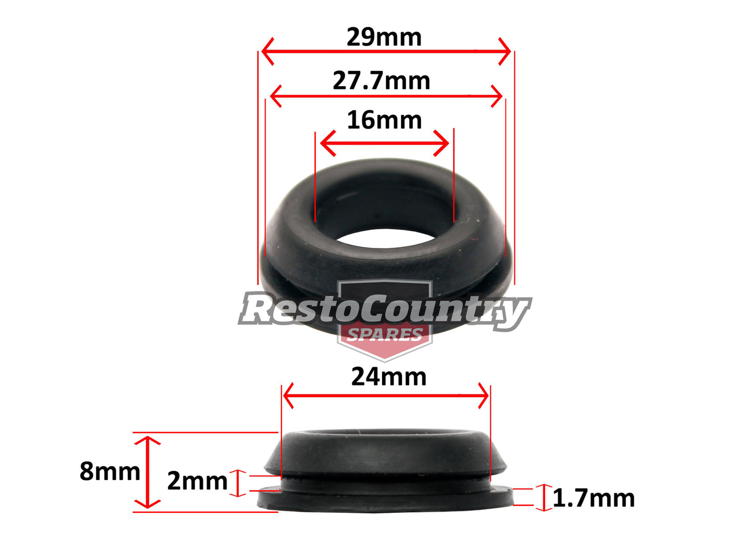 Ford Wiper Motor Grommet - Pivot to Cowl - XD XE XF XG XH ZJ ZK ZL seal - F2331