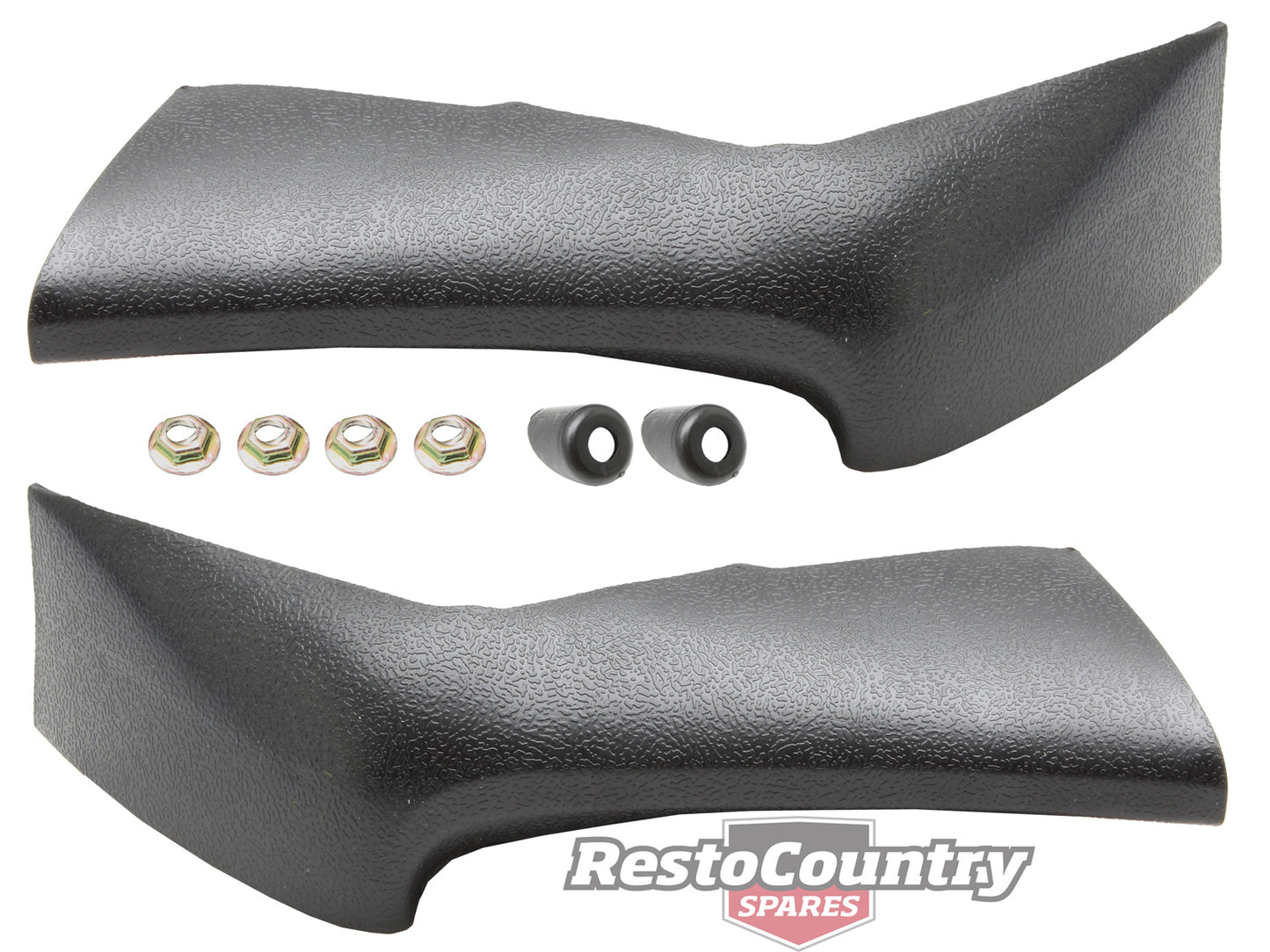 Ford Dash Side Trim Pair + Fitting Kit BLACK XW XY plastic panel - F2338