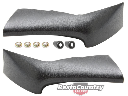 Ford Dash Side Trim Pair + Fitting Kit BLACK XW XY plastic panel - F2338