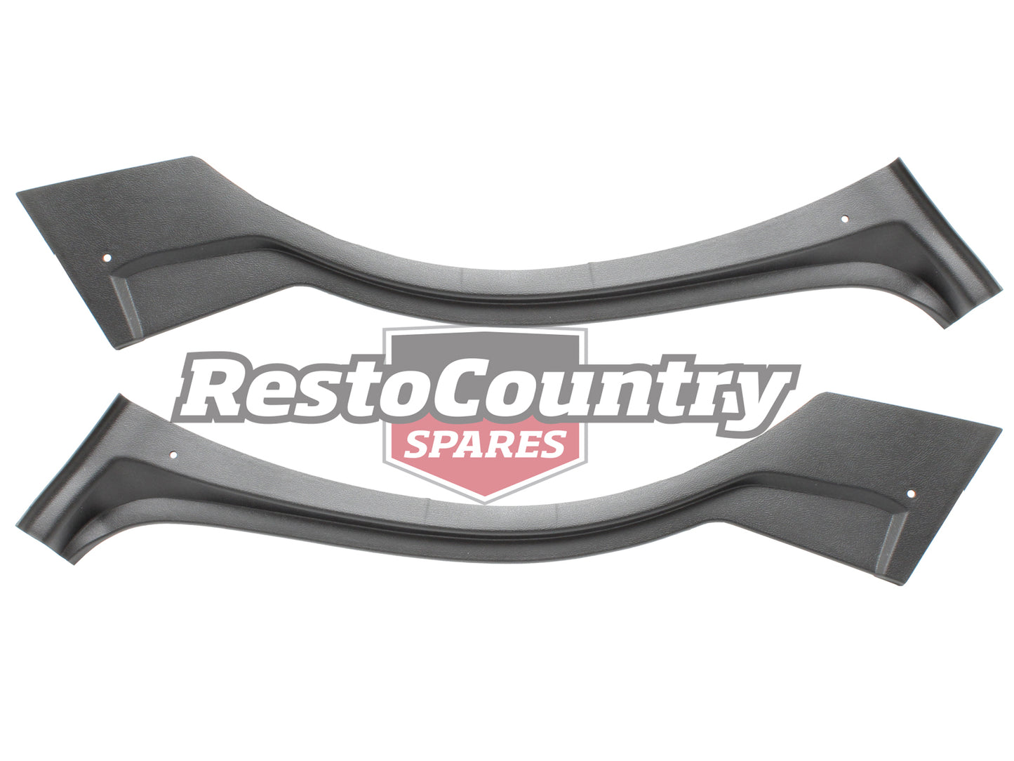 Ford Dog Leg Rear Wheel Arch Plastic Trim Pair BLACK XW XY Sedan panel - F2342