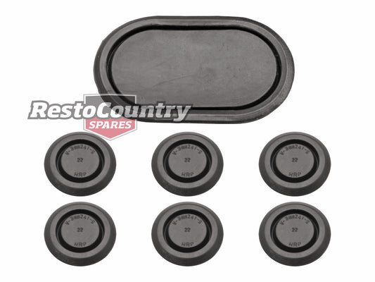 Ford Boot Floor Rubber Grommet Kit x7 XD XE XF ZJ ZK ZL Sedan FROM 02/82 plug - F2479