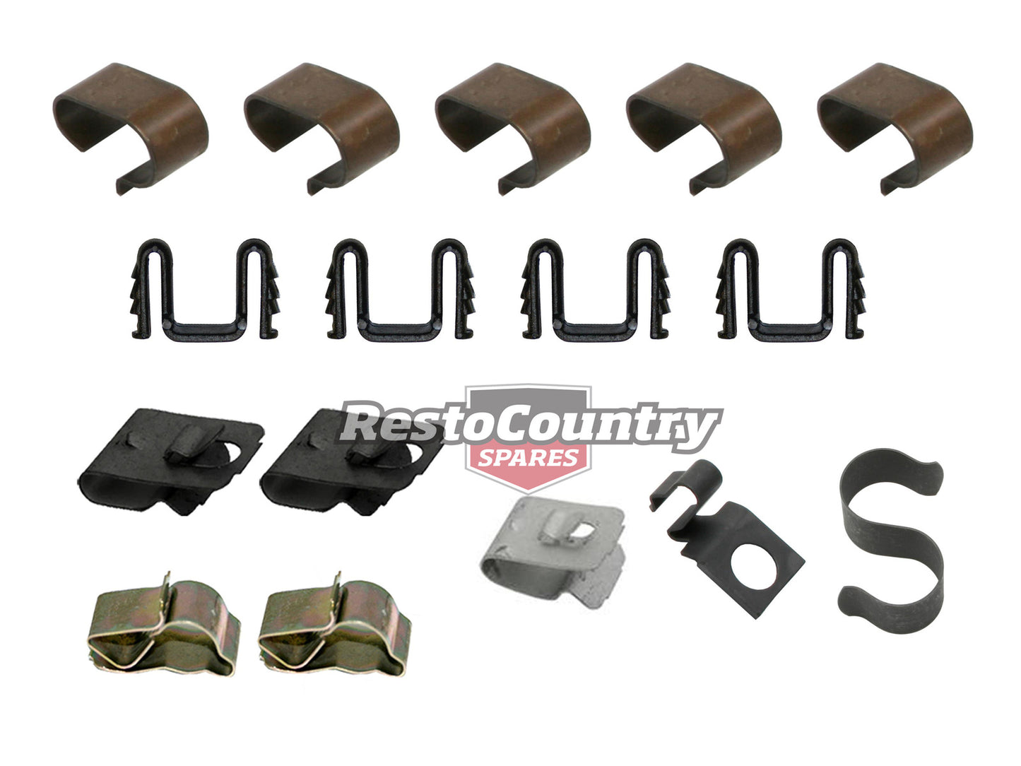 Holden Engine Bay Clips Set HT suits all models wiring wire loom - FC1007